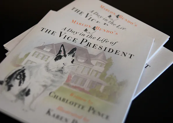 New children's book co-authored by Karen Pence and daughter Charlotte Pence about the family's bunny in Colorado Springs, Colorado. On March 26, 2018. (RJ Sangosti/The Denver Post via Getty Images)