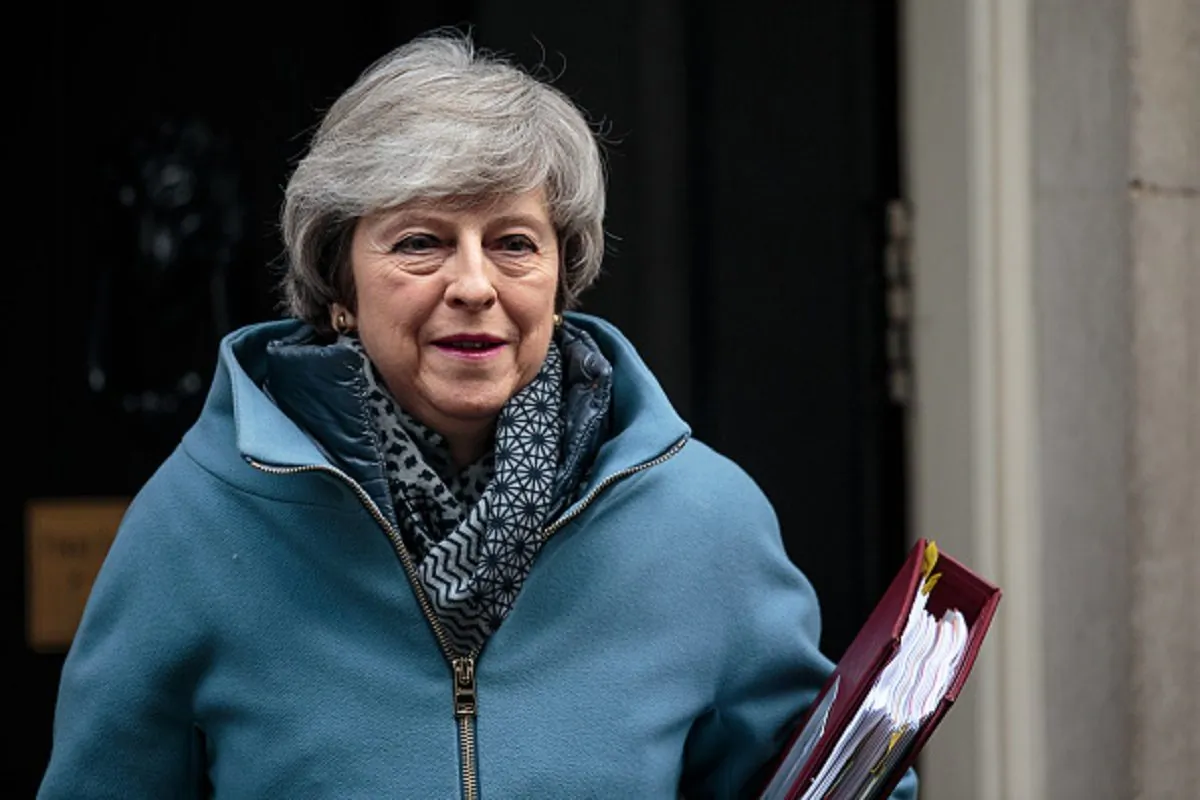 British Prime Minister Theresa May leaves Number 10 Downing Street for Prime Minister's Questions in Parliament in London, England,on February 13, 2019 . (Photo by Jack Taylor/Getty Images)