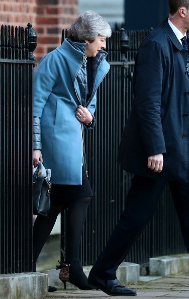 British Prime Minister Theresa May leaves 10 Downing Street