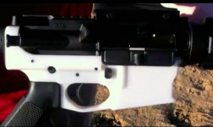 An AR-15 created from a 3-D printer. (Courtesy of Defense Distributed via Reuters)
