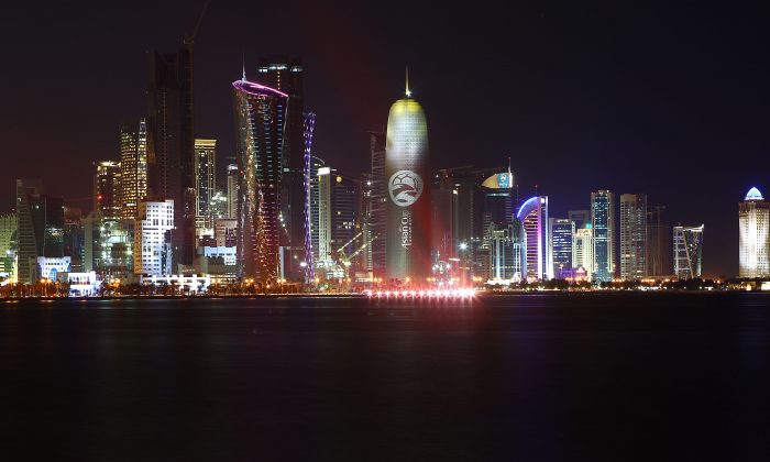 A general view of the city of Doha at night in Qatar on Jan. 10, 2011. (Robert Cianflone/Getty Images)
