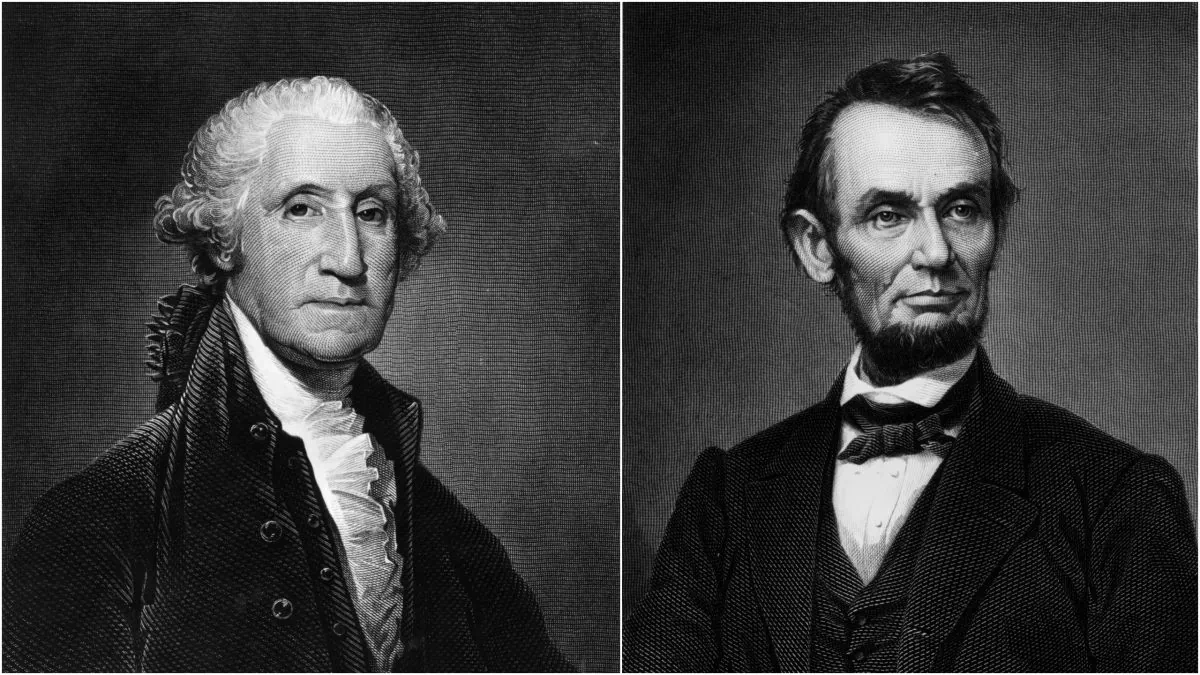 George Washington, the 1st President of the United States of America and Abraham Lincoln the sixteenth president of the United States. Hulton Archive/Getty Images