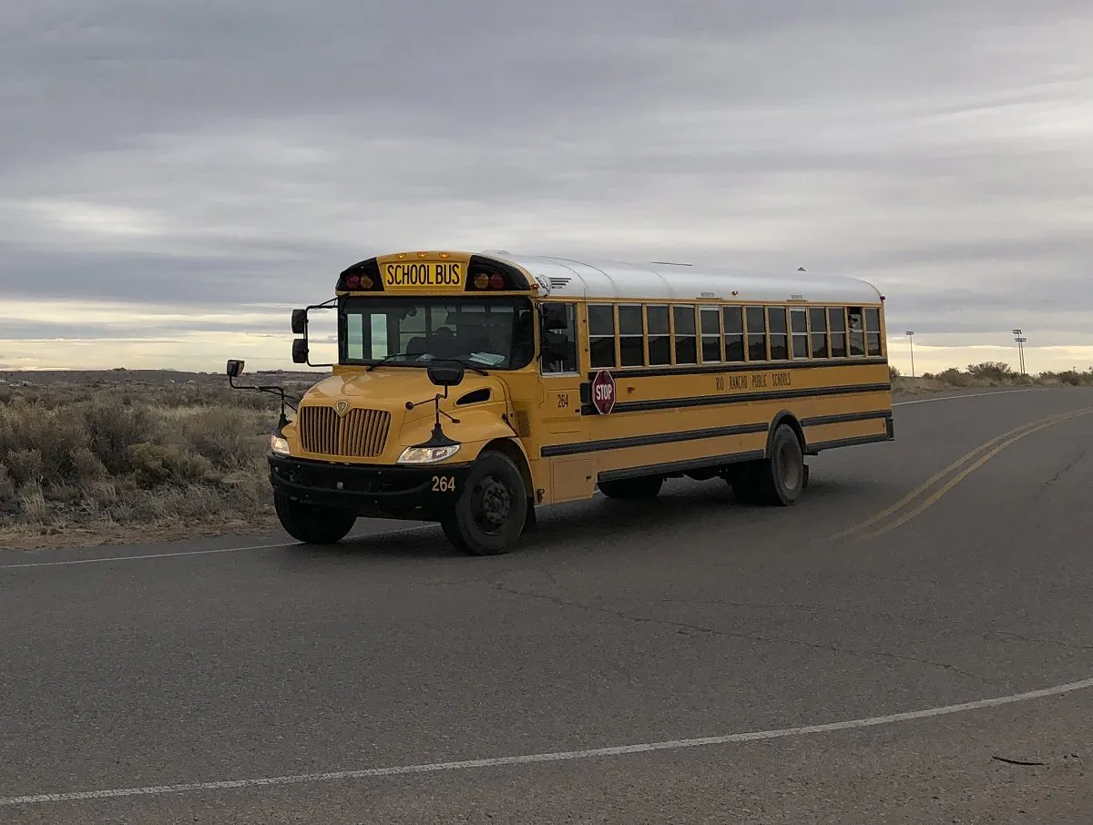 A school bus from a file photo. (Russell Contreras/AP)