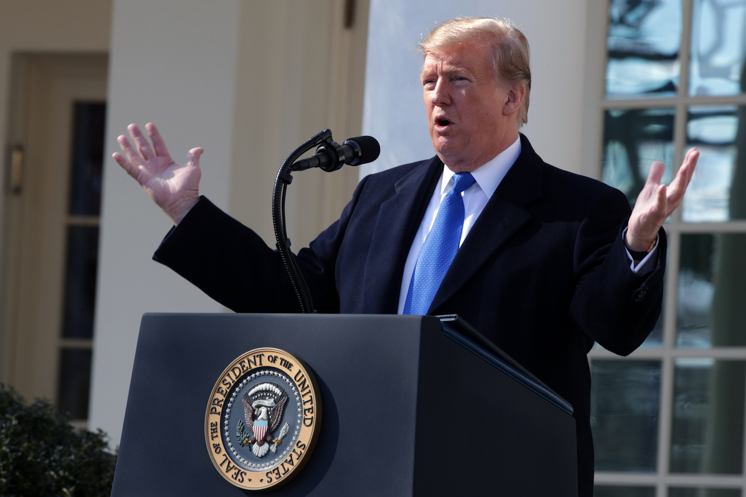 President Donald Trump speaks on border security