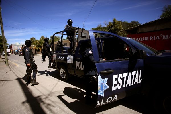 State police patrol ahead of the visit of Mexico's President Andres Manuel Lopez Obrador to Badiraguato