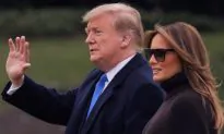 Melania Wows in Chocolate Poncho and Boots Combo for Trip to Palm Beach