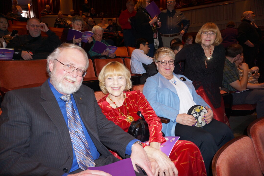 Roger (L) and Linda Ferrell saw Shen Yun Performing Arts with Linda Weisbrich and Sandra Martinez in St. Paul on Feb. 17, 2019. (Sally Sun/Epoch Times)