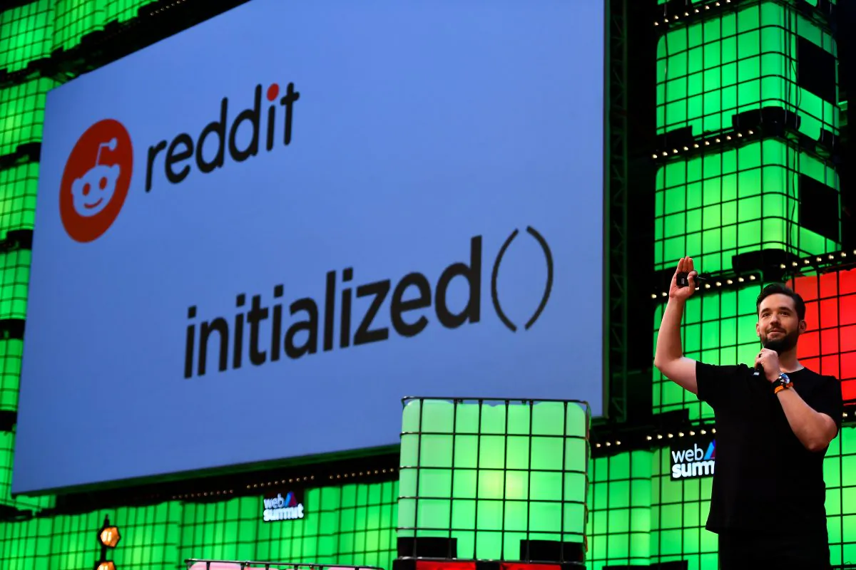 Alexis Ohanian, co-founder of Reddit, speaks during the opening day of Web Summit 2018, the global technology conference hosted annually in Lisbon, Portugal on November 6, 2018. (Seb Daly/Web Summit via Getty Images)