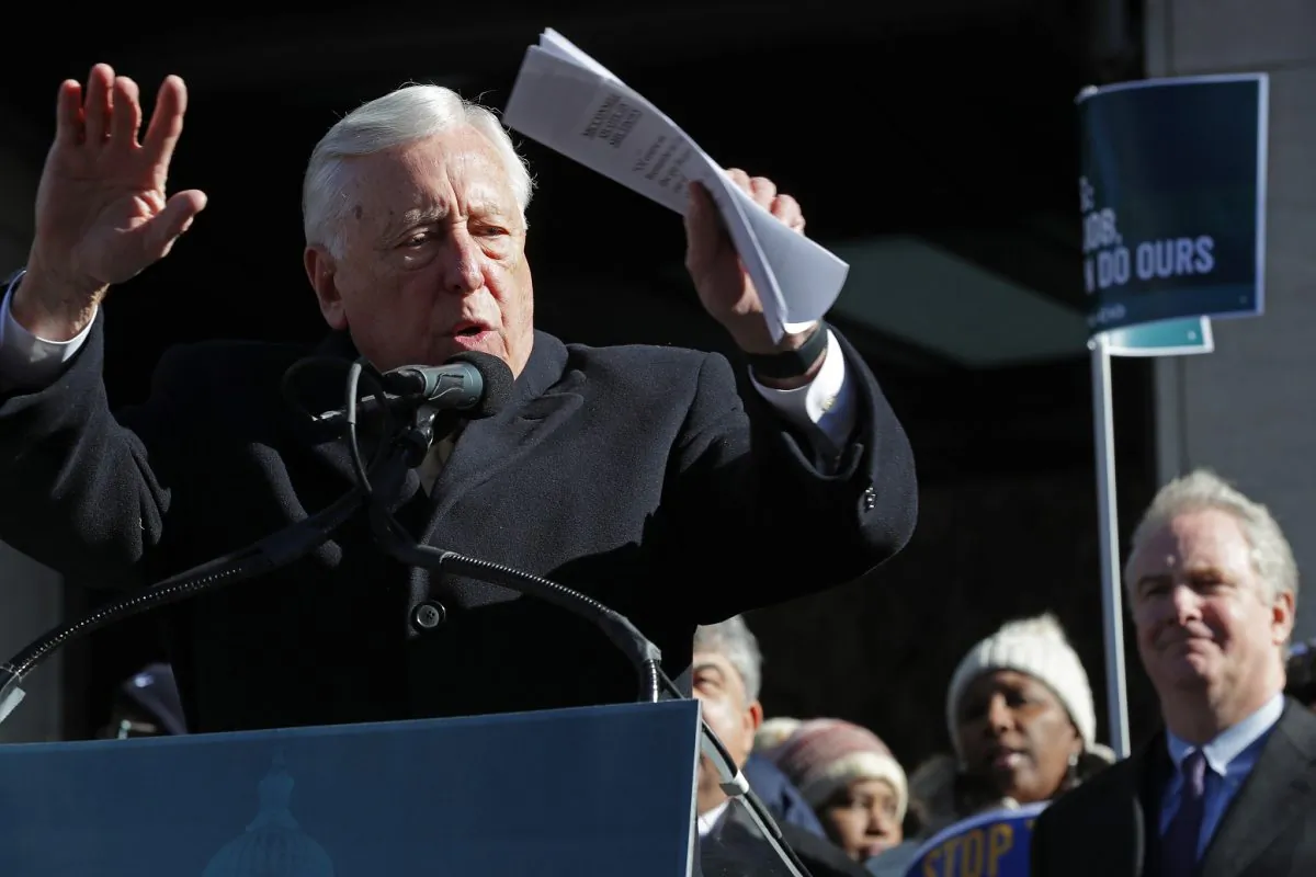 House Majority Leader Steny Hoyer (D-Md.) speaks in Washington on Jan. 10, 2019. Chip Somodevilla/Getty Images