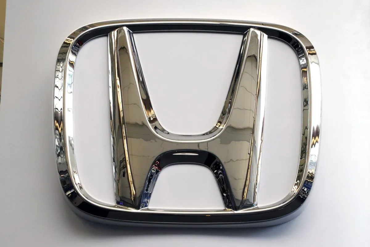 The Honda logo on a 2019 Honda Civic on display at the 2019 Pittsburgh International Auto Show in Pittsburgh on Feb. 14, 2019. (Gene J. Puskar/AP Photo)
