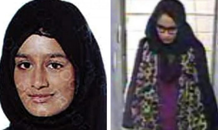 Shamima Begum, a British teenager who ran away from Britain to join ISIS terrorists in Syria four years ago and then got pregnant. She said on Feb. 14, 2018, she wants to come back to London with her child. (Metropolitan Police via AP)