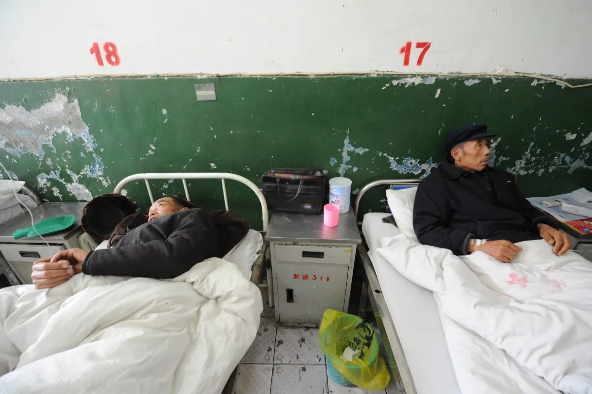 AIDS patients receiving medical treatment at a hospital in Li Xin, Anhui Province, China on Nov. 30, 2010. (STR/AFP/Getty Images)