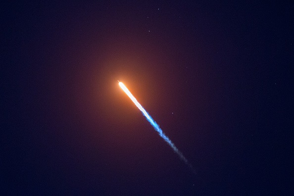 The SpaceX Falcon 9 rocket launches from Vandenberg Air Force Base