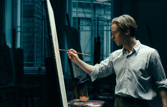 Artist Kurt at work in Never Look Away