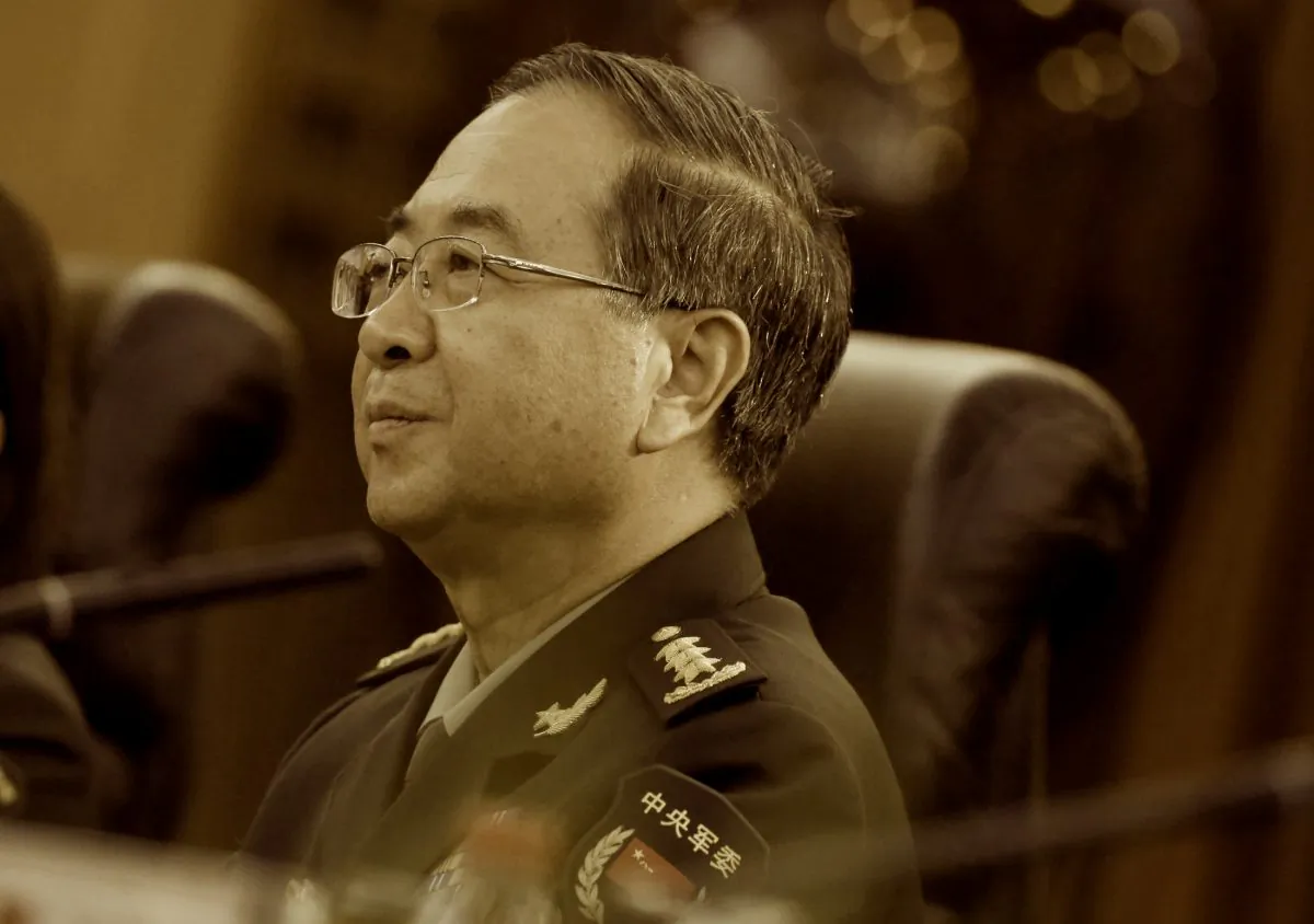 Chief of the general staff of the Chinese People's Liberation Army Gen. Fang Fenghui attends a meeting with Joint Chiefs Chairman Gen. Joseph Dunford (not pictured) at the Bayi Building in Beijing on Aug. 15, 2017. (Thomas Peter/Reuters)