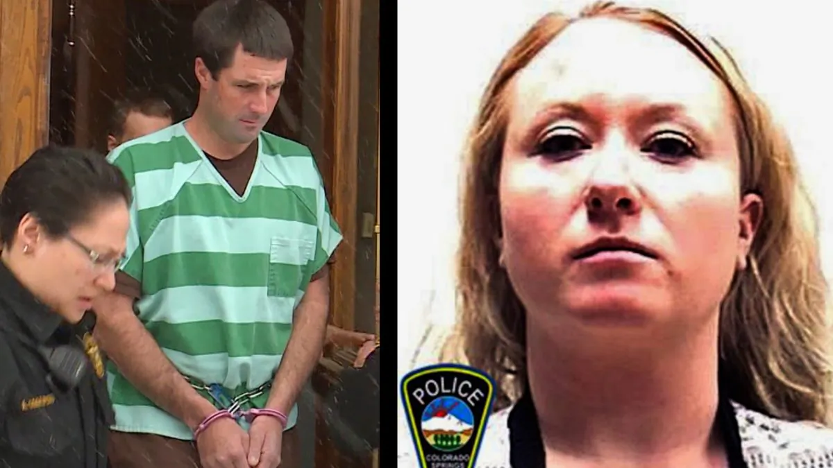 Photo shows Patrick Frazee (L) and Krystal Jean Lee Kenney (R). (Colorado Springs Police Department—Chappin Everett/The Gazette via AP)