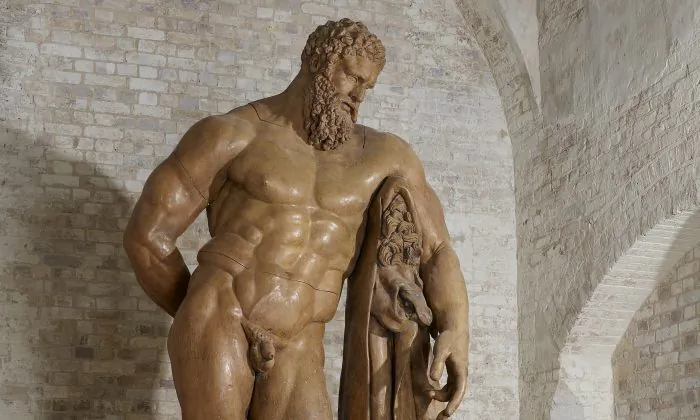 The colossal 10-foot-5-inch-high "Farnese Hercules" plaster cast at the Royal Academy of Arts in London. (Royal Academy of Arts, London)