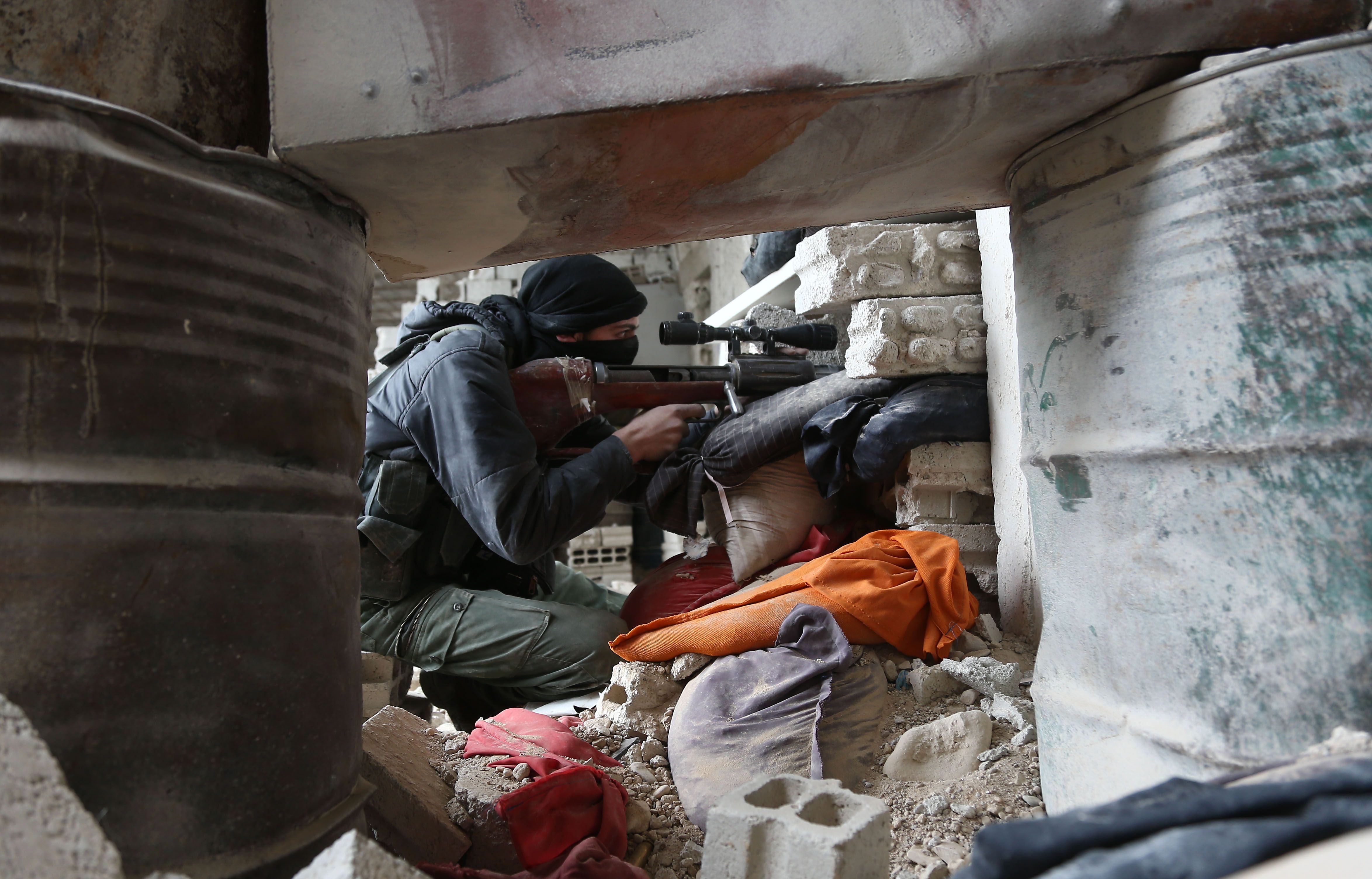 a sniper in Syria