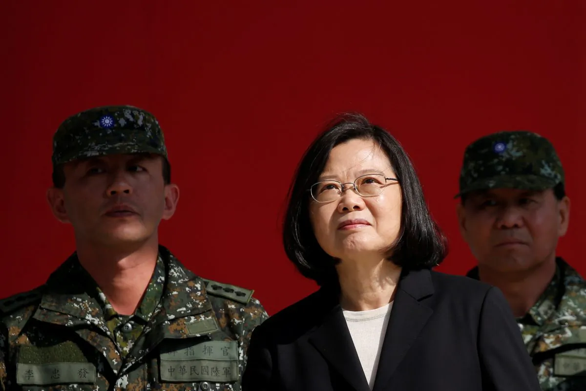 Taiwan's President Tsai Ing-wen visits the 6th Army Command in Taoyuan, Taiwan on Jan. 25, 2019. (Tyrone Siu/Reuters)