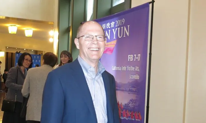 Tom McDowell, CEO of Rice Hall James & Associates, attends Shen Yun Performing Arts at California Center for the Arts in Escondido, Calif., on Feb. 17, 2019. (Alex Lee/The Epoch Times)