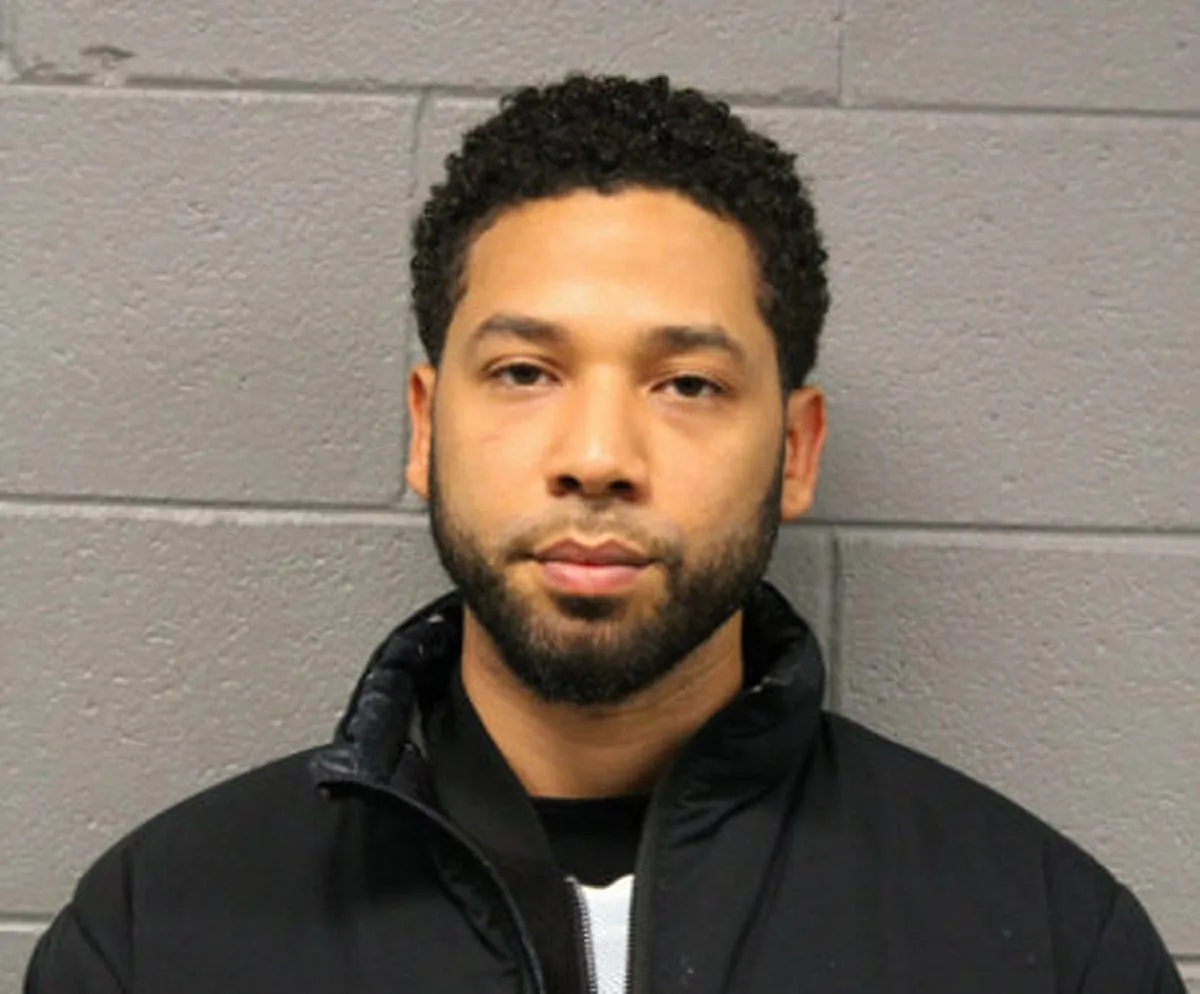 Jussie Smollett, the "Empire" actor turned himself in on Feb. 21, 2019 to face a charge of making a false police report when he said he was attacked in downtown Chicago by two men.(Chicago Police Department via AP)