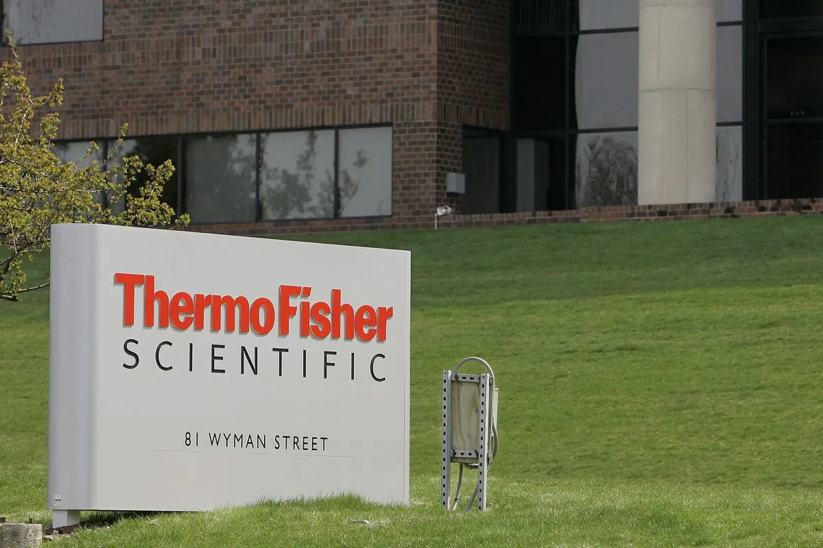 The exterior of Thermo Fisher Scientific Inc., of Waltham, Mass. is seen on April 26, 2007. Thermo Fisher Scientific Inc. will no longer sell or service genetic sequencers in China's Xinjiang region following criticism that they were used for surveillance that enabled human rights abuses. (Stephan Savoia/AP)