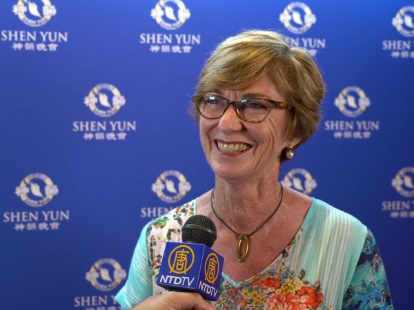 Former medical orthopedics secretary Pat Timms saw Shen Yun in Perth's Regal Theatre, Western Australia, on Feb. 20, 2019. (Victor Bernal/NTD Television)