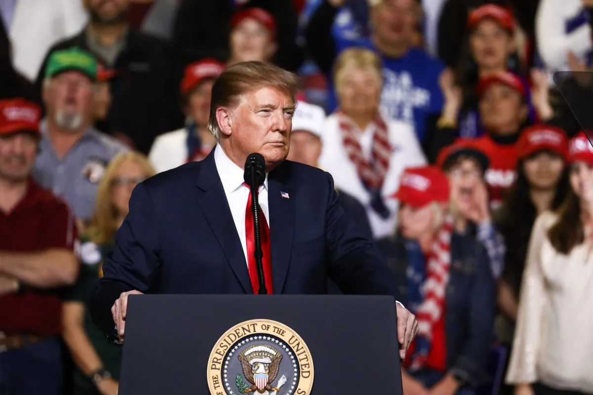 President Donald Trump at a rally in El Paso, Texas, on Feb. 11, 2019. (Charlotte Cuthbertson/The Epoch Times)