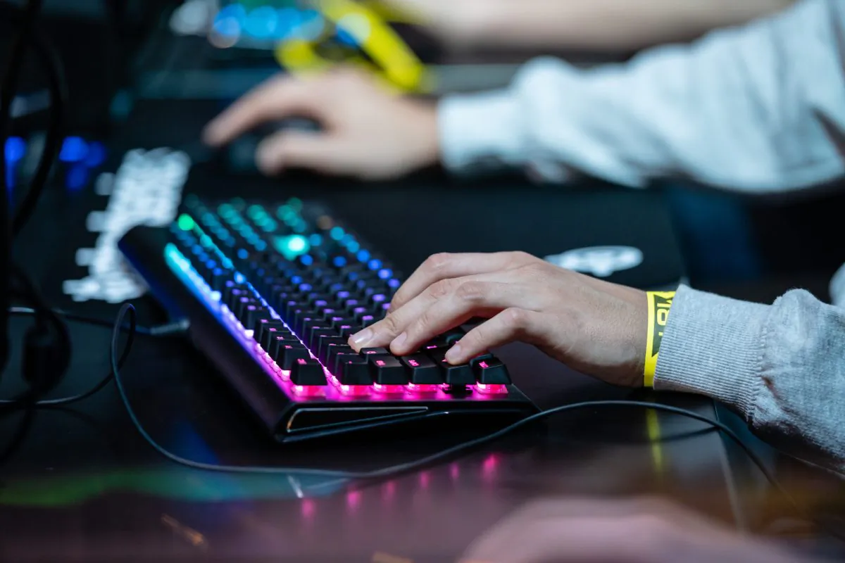 In this file image, a participant sits at a computer monitor during a video gaming festival in Leipzig, Germany on Feb. 15, 2019. (Jens Schlueter/Getty Images)