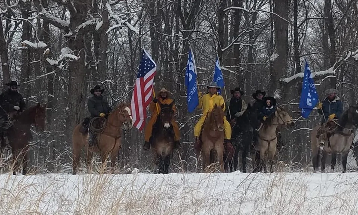Cowboys for Trump rode from Cumberland, Md. to Washington to support President Trump and border security, as well as defending life and the second amendment. (Cowboys for Trump/Shawn Cummings/Facebook)
