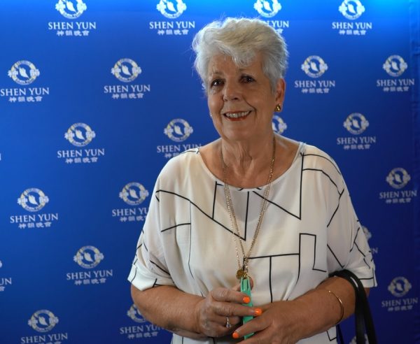 Former Australian Tax Office clerical officer Jenny Williams saw Shen Yun in Perth's Regal Theatre, Western Australia, on Feb. 20, 2019. (Victor Bernal/NTD)