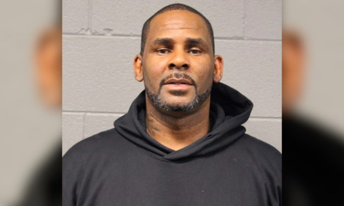 R. Kelly is photographed during booking at a police station in Chicago on Feb. 22, 2019. (Chicago Police Dept. via AP)