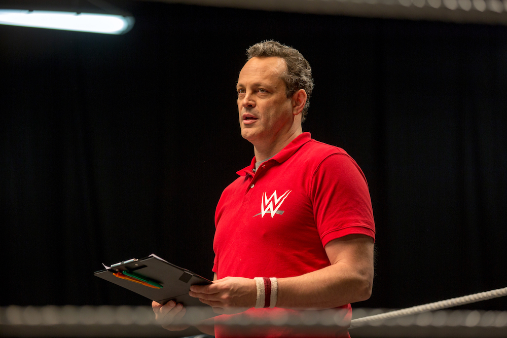 Vince Vaughn plays a wrestling coach