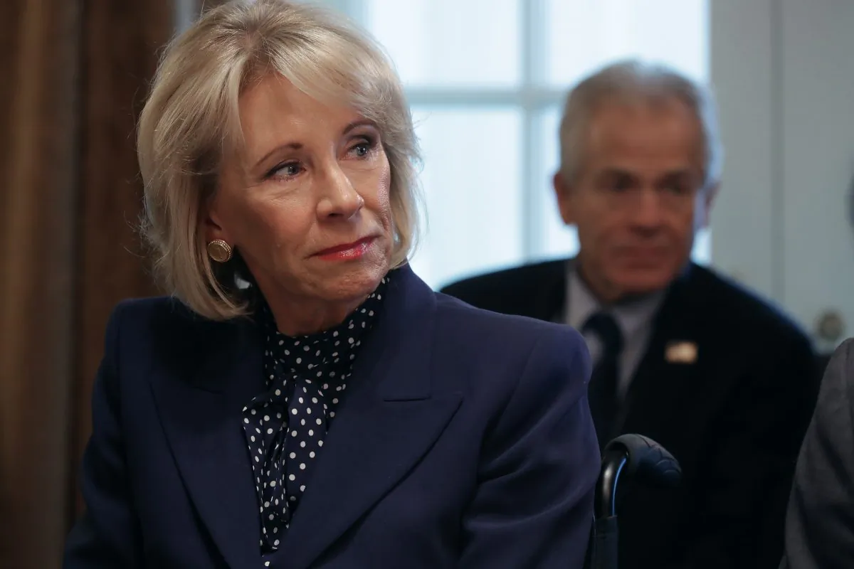 Education Secretary Betsy DeVos in the Cabinet Room at the White House in Washington on Feb. 12, 2019. (Chip Somodevilla/Getty Images)