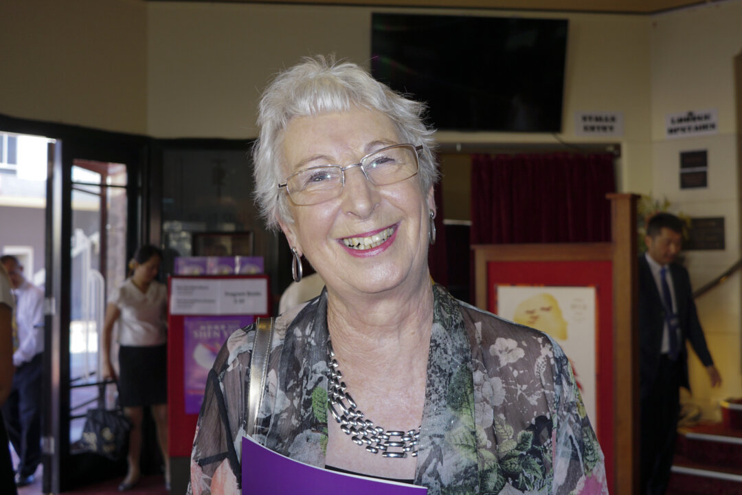 Retired ballet instructor Angela Hartley saw Shen Yun at Perth’s Regal Theatre in Western Australia, on Feb. 23, 2019. (Wade Zhong/The Epoch Times)