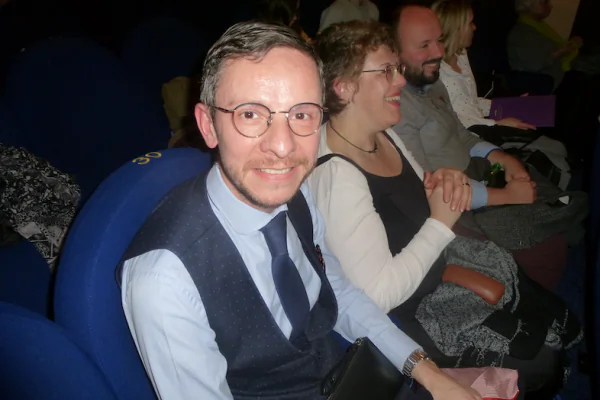 Alexandre de Meerschman at the second Roubaix performance of Shen Yun at the Colisée de Roubaix on Feb. 22, 2019. (The Epoch Times)