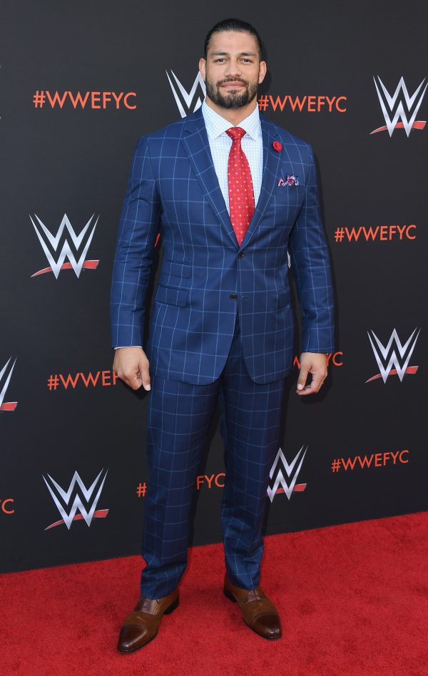 Roman Reigns attends a red carpet event