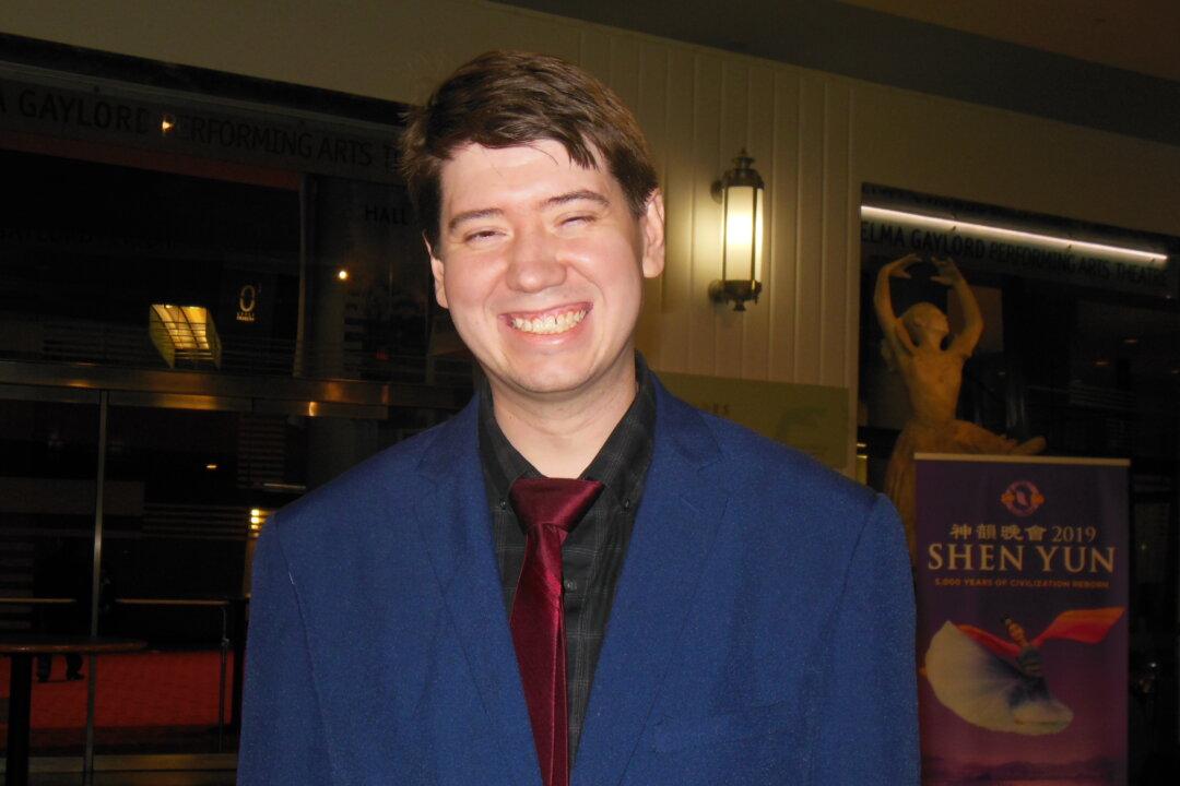 Christian Tabak enjoyed Shen Yun Performing Arts in Oklahoma City on Feb. 26, 2019. (Sherry Dong/The Epoch Times)