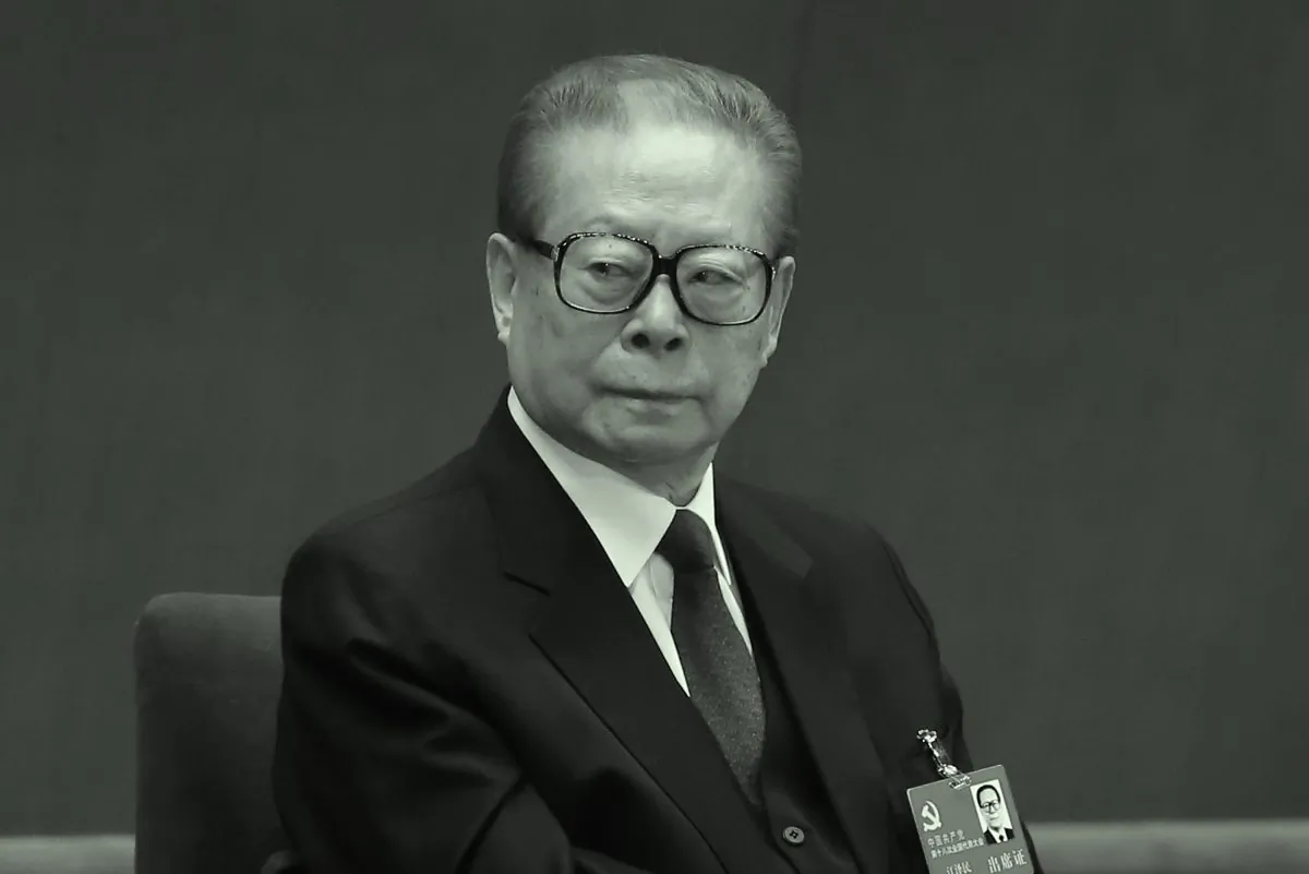 Former Chinese dictator Jiang Zemin at the Great Hall of the People in Beijing, China, on Nov. 8, 2012. (Feng Li/Getty Images)