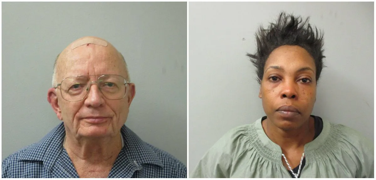 John Chapman and Chequita Jenkins were arrested after they allegedly fought at a restaurant in Alabama over crab legs. (Huntsville Police Department)