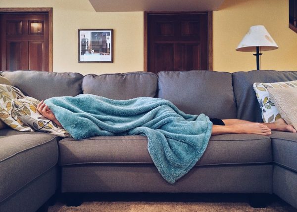 sleeping on couch