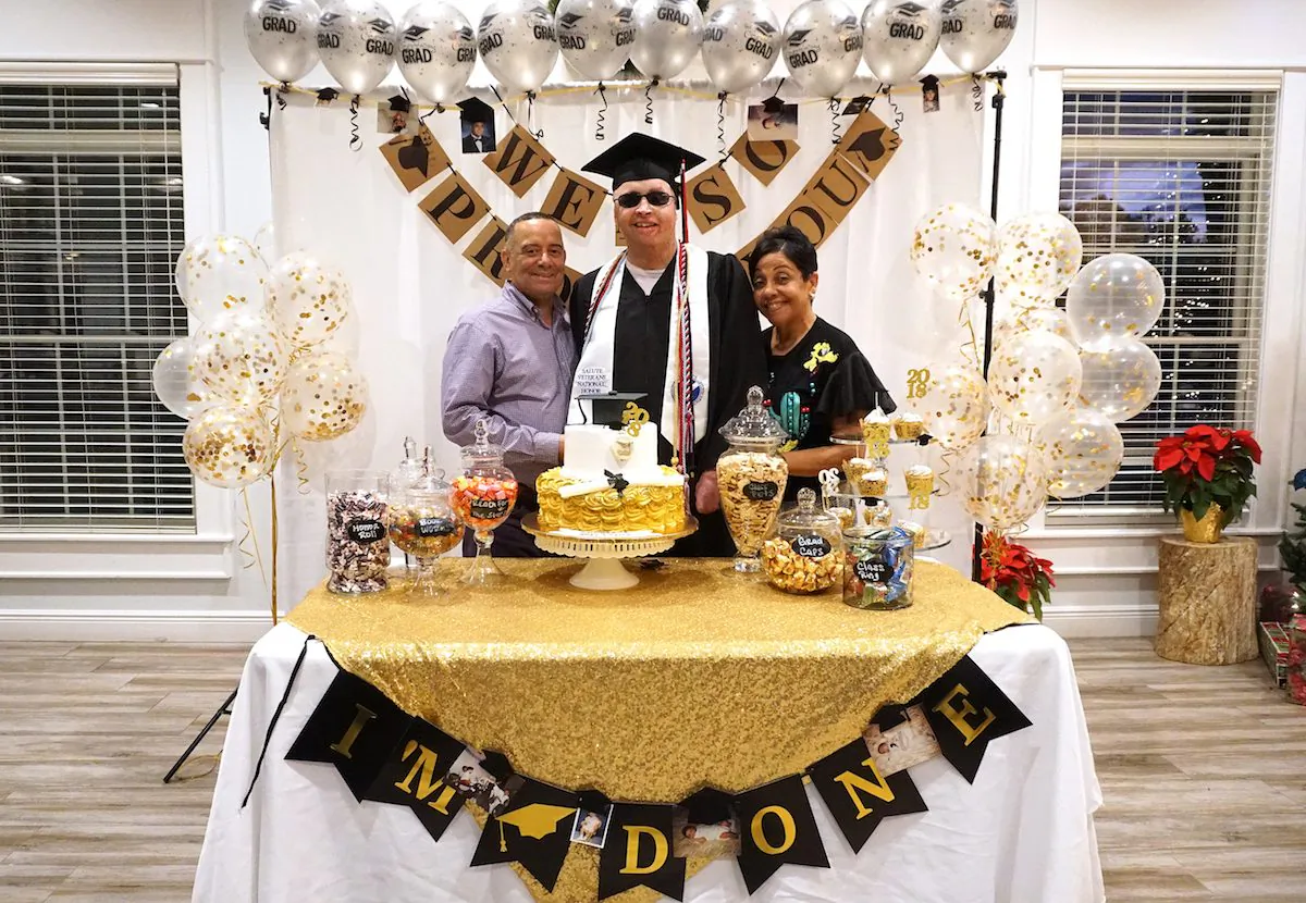 Joel Tavera during his graduation from the University of Tampa on Dec. 15, 2018. (Gary Dejidas)