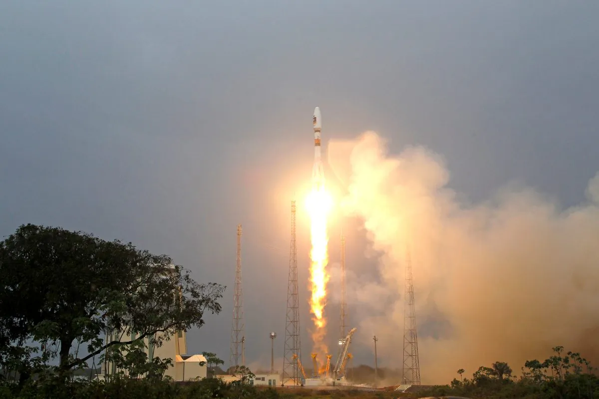 The first two satellites of Europe's Galileo navigation system are launched at the Guiana Space Center in Sinnamary, French Guiana, on Oct. 21, 2011. (Benoit Tessier/File Photo/Reuters)