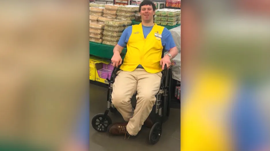North Carolina Walmart greeter Jay Melton has accepted a new position following a public outcry to save his job.(Screenshot/CNN)