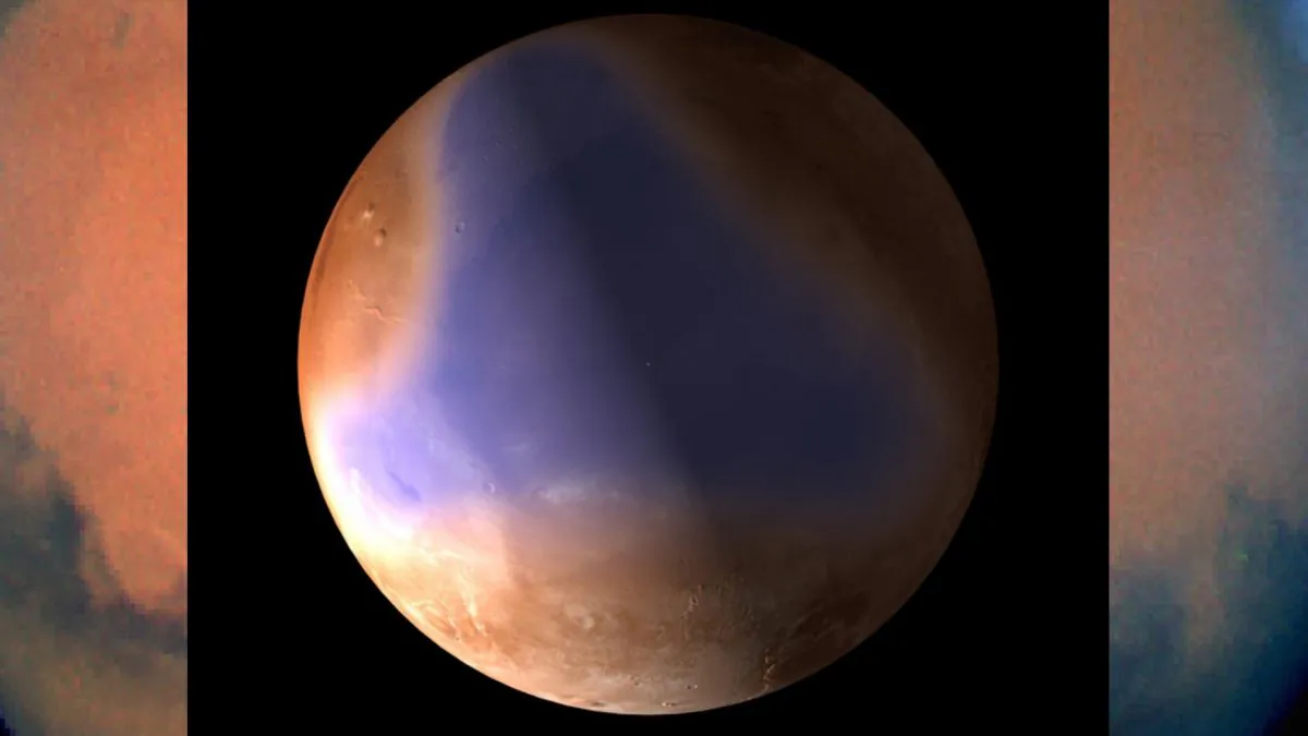 An image of a ancient northern ocean on Mars released by the European Space Agency in 2012. A new research study details the first direct geological evidence for a 'planet-wide groundwater system' explaining Mars's watery history. (C. Carreau/ESA)