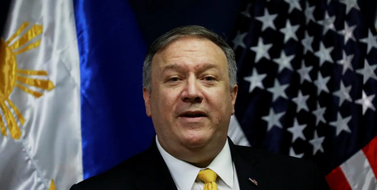 U.S. Secretary of State Mike Pompeo speaks to the media at the Department of Foreign Affairs in Pasay City, Metro Manila, Philippines on March 1, 2019. (Eloisa Lopez/Reuters)