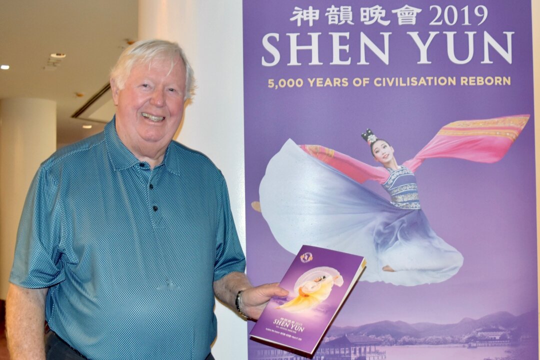 James O’Hare enjoyed Shen Yun Performing Arts at Auckland’s Aotea Centre, ASB Theatre on March 2, 2019. (Jessica Mao/The Epoch Times)
