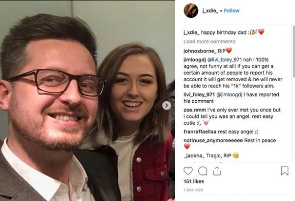 knifing victim's Instagram message