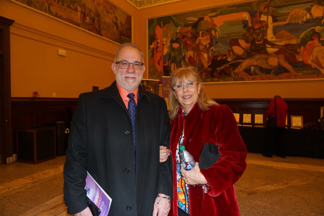 Christi Bechtold and her husband Jim attended Shen Yun Performing Arts North American Company’s evening performance at the Playhouse Square's State Theatre on March 2, 2019. (Catherine Wen/The Epoch Times)