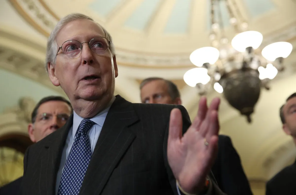 Senate Majority Leader Mitch McConnell (R-Ky.) at the U.S. Capitol in Washington on Jan. 29, 2019. (Win McNamee/Getty Images)